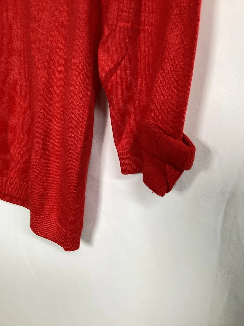 KATE SPADE Red Bow Sleeve Crewneck Sweater Size Small